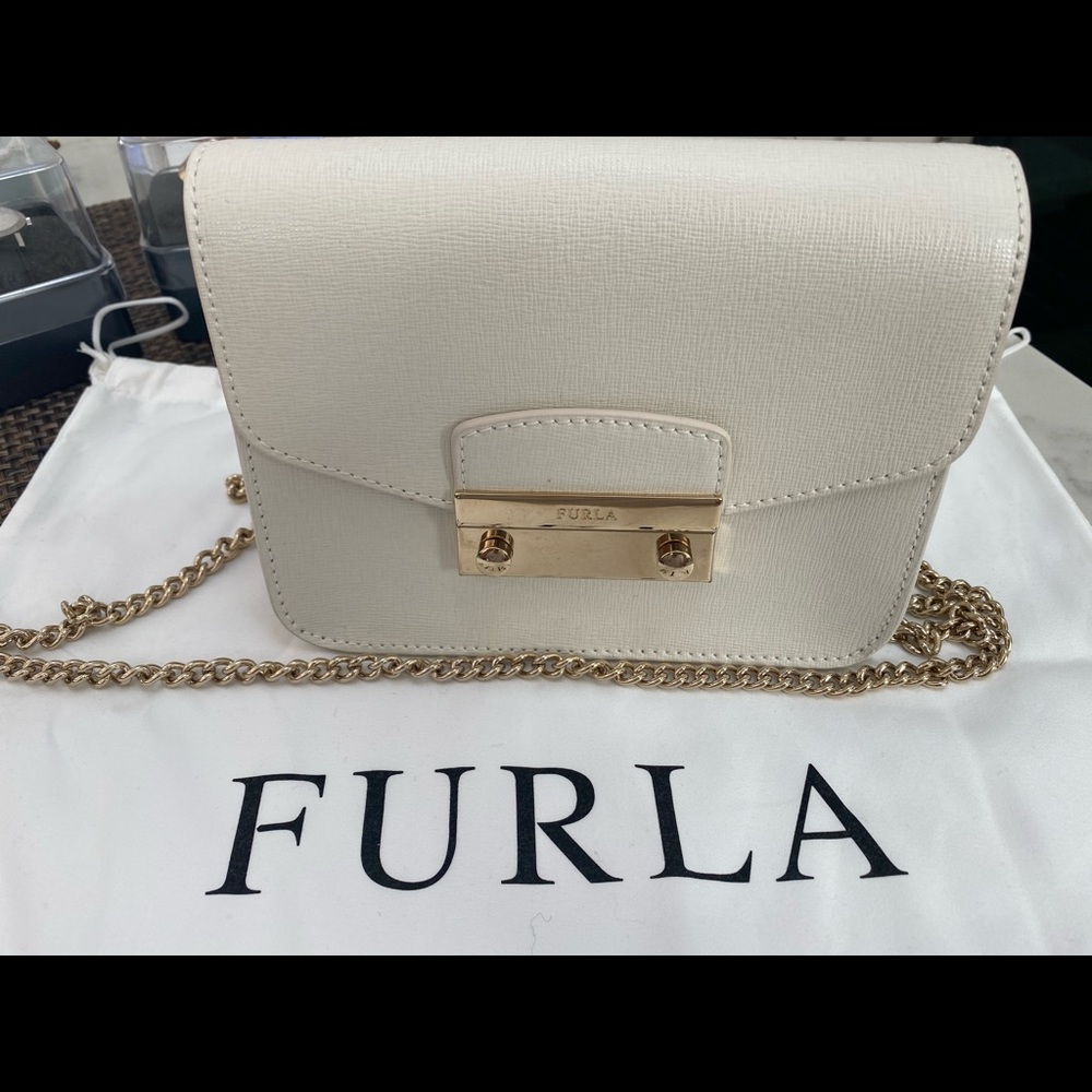 Furla Metropolis Petalo Leather Mini Crossbody Bag